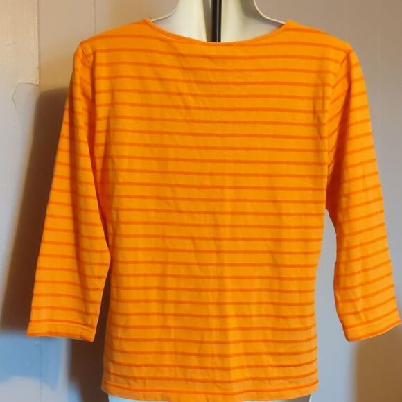 TALBOTS women top size small orange color - Picture 4 of 8